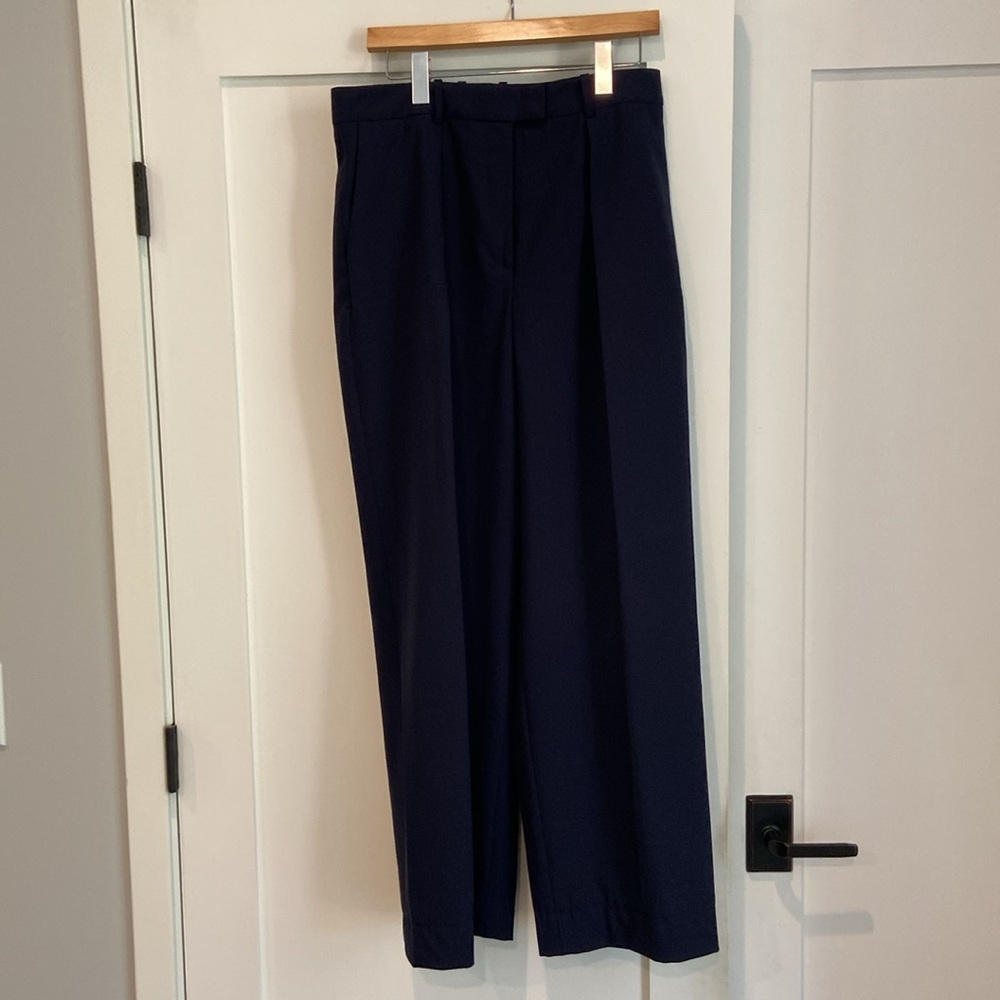 Navy trousers from & Other Stories.